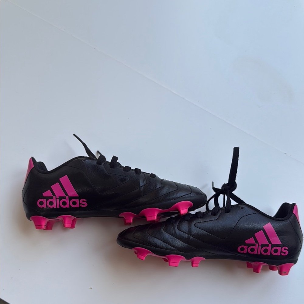 Adidas Black and Pink Soccer Cleats